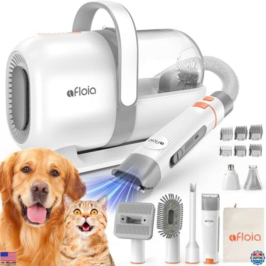 6-In-1 Dog Grooming Kit, Pet Grooming Vacuum, Clipper, Nail Trimmer, Low Noise